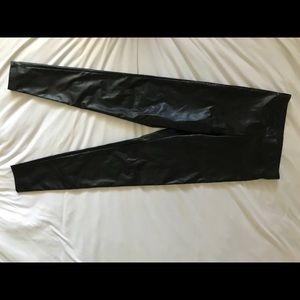 Topshop black leather leggings